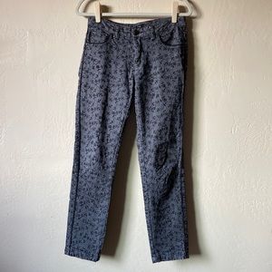 Y2K embroidered gray jeans
